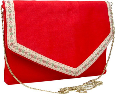 

Hi Look Women Casual Red Polyester Sling Bag