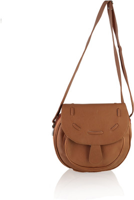 

Raas Women Casual Brown PU Sling Bag