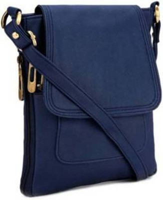

Anas Women Casual Blue PU Sling Bag