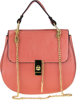 Genious Women Casual Pink PU Sling Bag