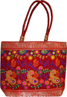 

Vedic Deals Women Casual Red Canvas Shoulder Bag