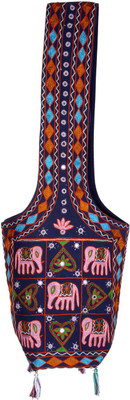 Rajrang Women Casual Blue, Pink, Orange Cotton Sling Bag, Blue;orange;pink