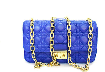 

Zaira Diamond Women Evening/Party Blue Genuine Leather Sling Bag