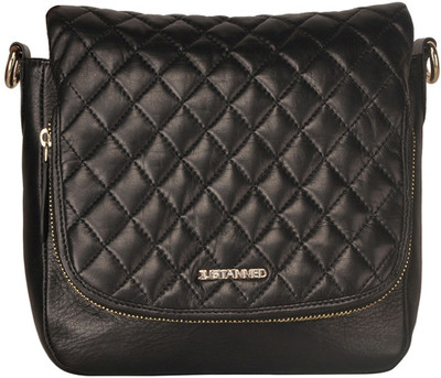 

Justanned Women Formal Black Genuine Leather Sling Bag