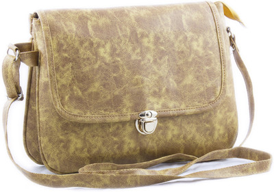 

Voaka Women Casual Yellow Leatherette Sling Bag