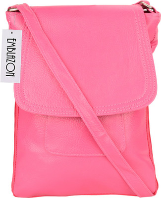 

Emblazon Women Casual Pink PU Sling Bag