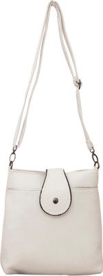 

Heels & Handles Women Casual White Leatherette Sling Bag