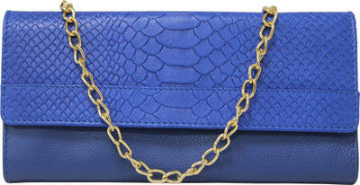 

La Roma Women Evening/Party Blue Genuine Leather Sling Bag