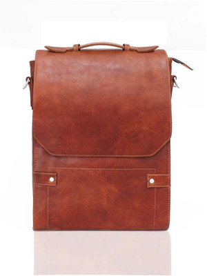 

Brune Men & Women Casual Tan Genuine Leather Sling Bag