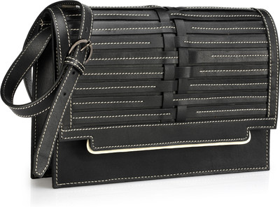 Phive Rivers Women Casual Black Genuine Leather Sling Bag