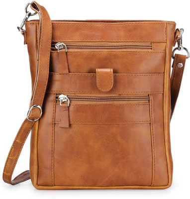 Holboro Men & Women Formal Brown PU Sling Bag