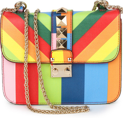 

Amatra Women Evening/Party Multicolor Leatherette Sling Bag