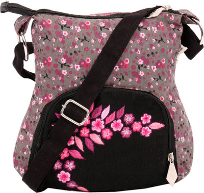 

Pickpocket Women Casual Grey Canvas Sling Bag