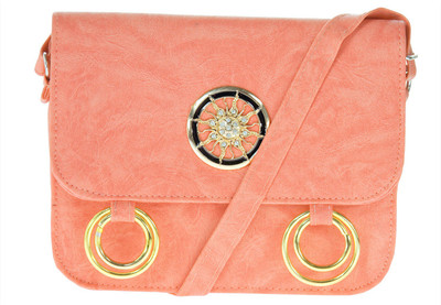 JG Shoppe Women Casual Pink Polyester Sling Bag