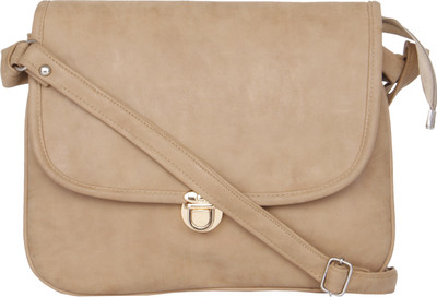 

Voaka Girls Casual Beige Leatherette Sling Bag