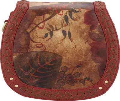 

D'oro Women Casual Maroon PU Sling Bag