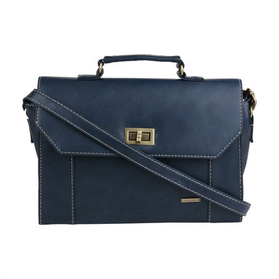 

Lino Perros Women Casual Blue Leatherette Sling Bag