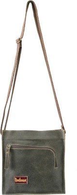 

Anekaant Women Casual Brown Genuine Leather Sling Bag