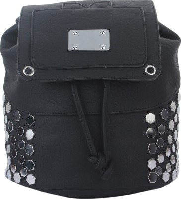 

London Design Women Casual Black Leatherette Shoulder Bag