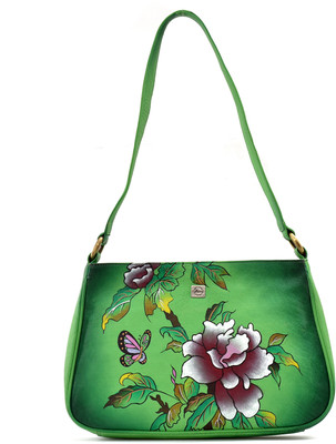 

Vbee's Women Casual Green Genuine Leather Sling Bag