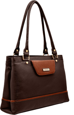 JFL-Jewellery For Less Women Formal Brown Genuine Leather Shoulder Bag