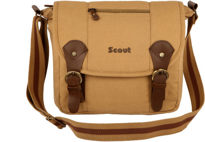 

Scout Men & Women Casual Beige Canvas Sling Bag
