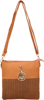 

Heels & Handles Women Casual Orange PU Sling Bag