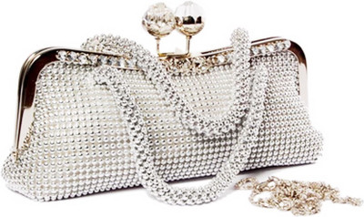 

Nxt Gen Girls Evening/Party Silver Metal Hand-held Bag