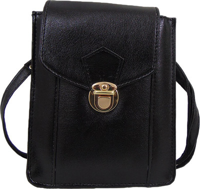 

Estoss Women Casual Black PU Sling Bag