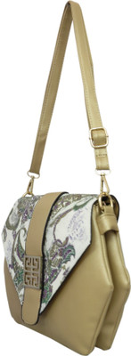 

Heels & Handles Women Casual Gold PU Sling Bag