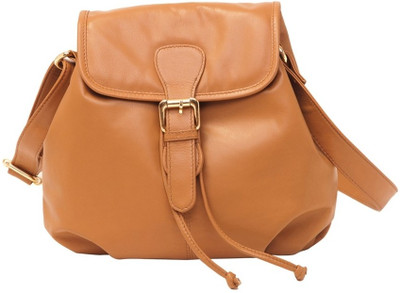 

Justanned Women Casual Tan Genuine Leather Sling Bag
