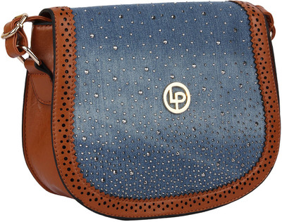 

Lino Perros Women Casual Blue Leatherette Sling Bag