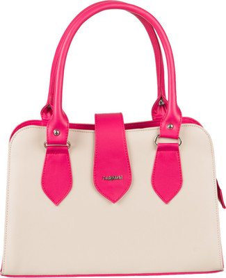 

Lady World Women Casual Beige, Pink PU Hand-held Bag