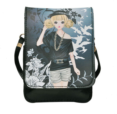 

Hawai Women Evening/Party Black PU Sling Bag