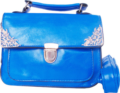

Feliza Girls Casual Blue Leatherette Sling Bag