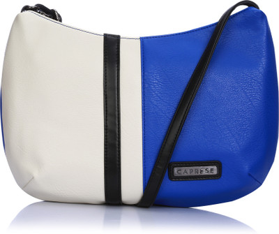 Caprese Women Casual Blue Leatherette Sling Bag