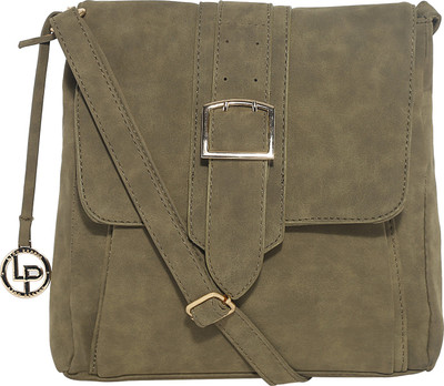 

Lino Perros Women Casual Green Leatherette Sling Bag
