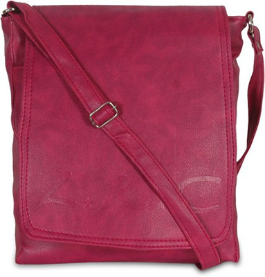 

LKC Women Pink PU Sling Bag