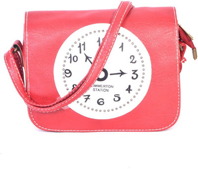 Bags Craze Women Formal Maroon PU Sling Bag