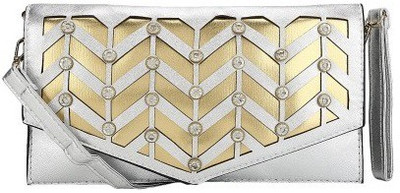 

Liza Women Casual Silver, Gold PU Sling Bag, Gold;silver