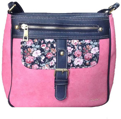 

SWEERA Women Casual Pink PU Sling Bag