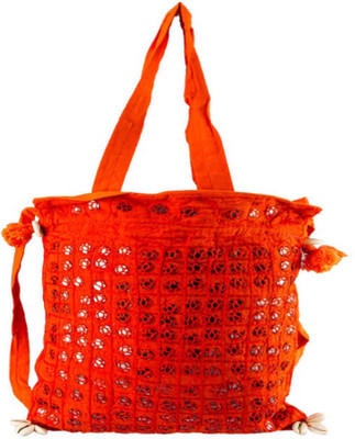 

Shilpbazaar Women Casual Orange Cotton Sling Bag
