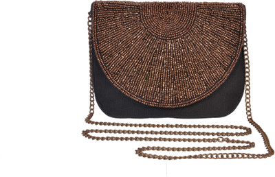 

Diwaah Women Evening/Party Brown Cotton Sling Bag