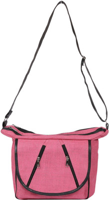 

Benicia Women Casual Pink Jute Sling Bag
