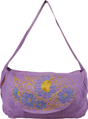 

The Jute Shop Women Casual Purple Cotton Sling Bag