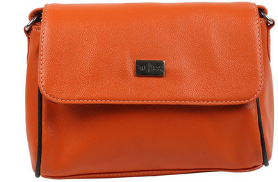 

Beau Design Women Orange PU Sling Bag