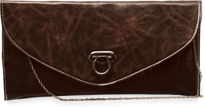 

Skyways Women Evening/Party Brown PU Clutch