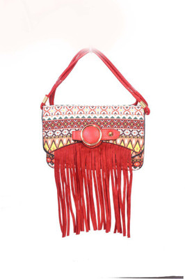

Frosty Fashion Women Casual Maroon PU Sling Bag