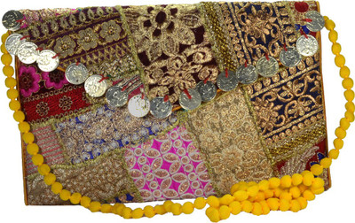 

Arisha kreation Co Women Casual Multicolor Silk Sling Bag