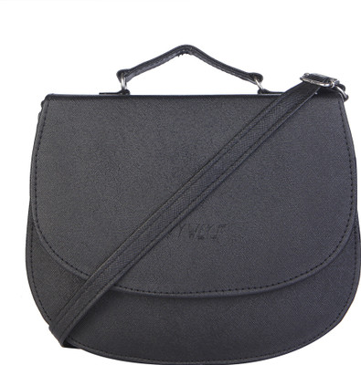 

Skyways Women Casual Black Leatherette Sling Bag